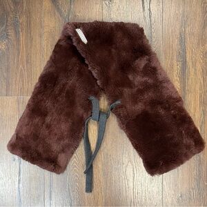 Frauenshuh real rabbit fur shawl with wool tie